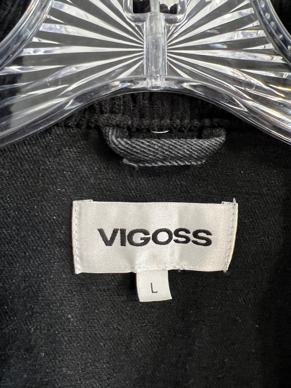 Vigoss black corduroy western denim jacket oversized size women’s large - Picture 5 of 7
